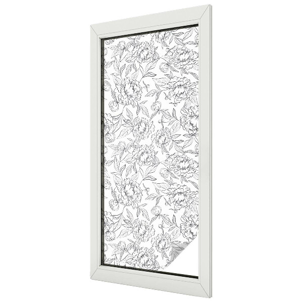 Decorative window film stained glass design Floral motif