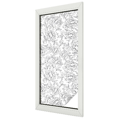 Decorative window film stained glass design Floral motif