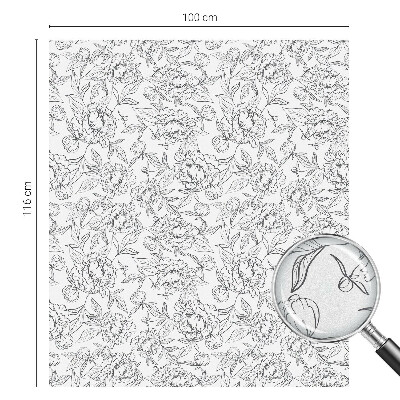 Decorative window film stained glass design Floral motif