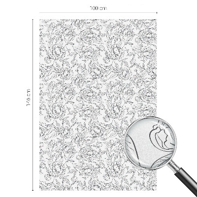 Decorative window film stained glass design Floral motif