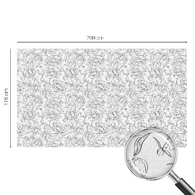 Decorative window film stained glass design Floral motif