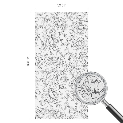 Decorative window film stained glass design Floral motif