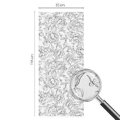 Decorative window film stained glass design Floral motif
