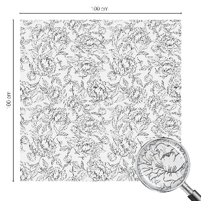 Decorative window film stained glass design Floral motif