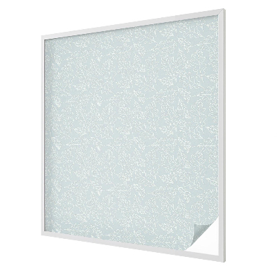 Frosted window film with stained glass pattern Oak leaves