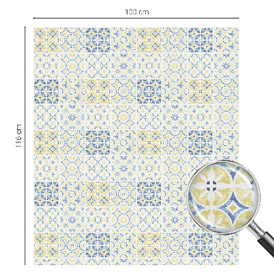 Frosted window film with stained glass pattern Classic tiles