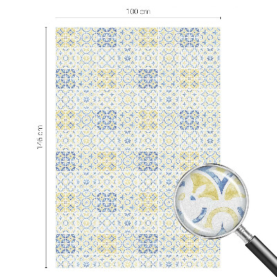 Frosted window film with stained glass pattern Classic tiles