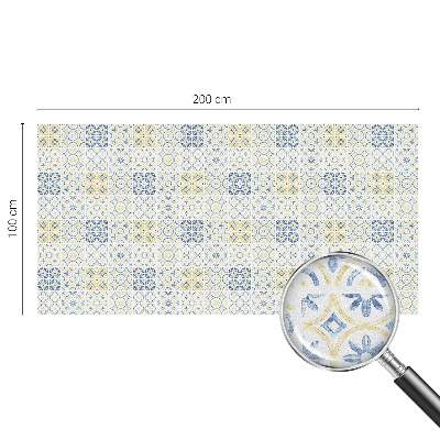 Frosted window film with stained glass pattern Classic tiles