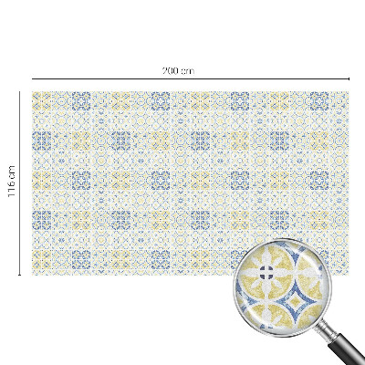 Frosted window film with stained glass pattern Classic tiles