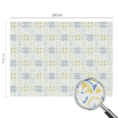 Frosted window film with stained glass pattern Classic tiles