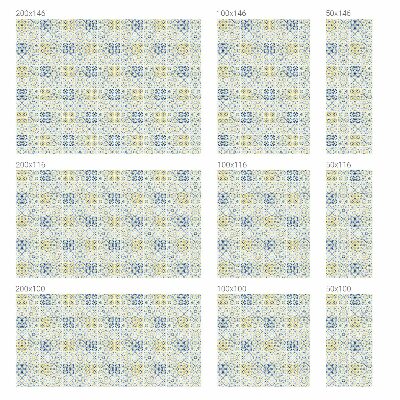 Frosted window film with stained glass pattern Classic tiles