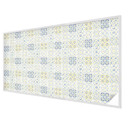 Frosted window film with stained glass pattern Classic tiles