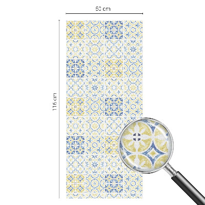 Frosted window film with stained glass pattern Classic tiles