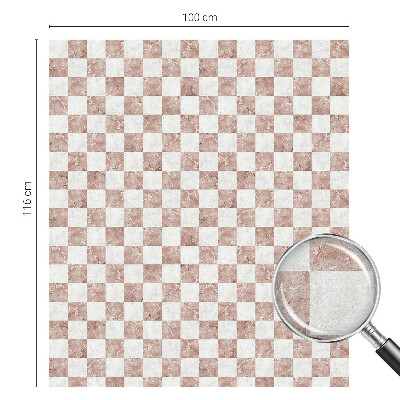 Coloured glass film for windows Classic chessboard