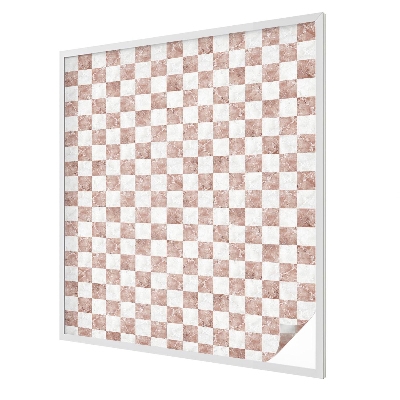 Coloured glass film for windows Classic chessboard
