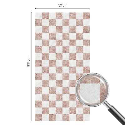 Coloured glass film for windows Classic chessboard