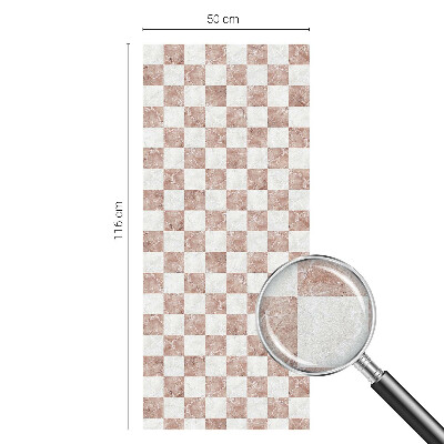 Coloured glass film for windows Classic chessboard