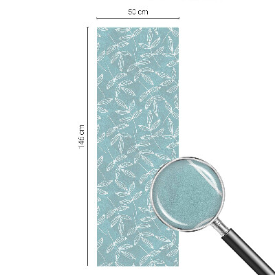 Privacy window film stained glass effect Leafy elegance