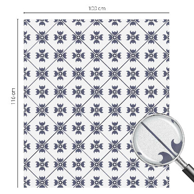 Frosted window film with stained glass pattern Plant motif