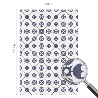 Frosted window film with stained glass pattern Plant motif