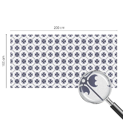 Frosted window film with stained glass pattern Plant motif