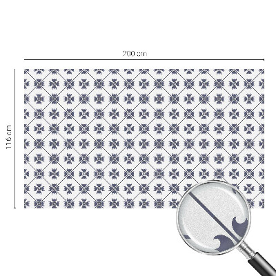 Frosted window film with stained glass pattern Plant motif