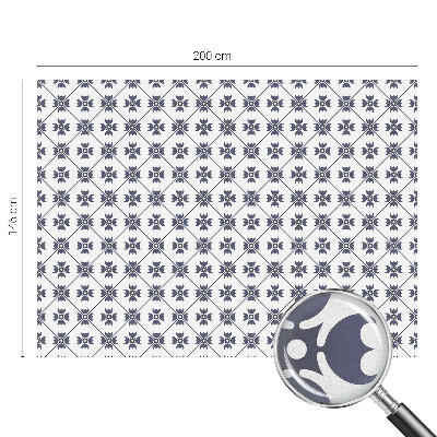 Frosted window film with stained glass pattern Plant motif