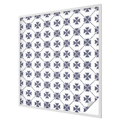 Frosted window film with stained glass pattern Plant motif