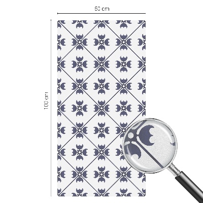 Frosted window film with stained glass pattern Plant motif