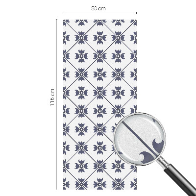 Frosted window film with stained glass pattern Plant motif