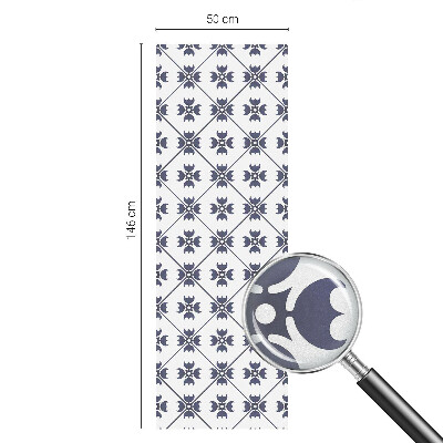 Frosted window film with stained glass pattern Plant motif