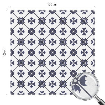 Frosted window film with stained glass pattern Plant motif