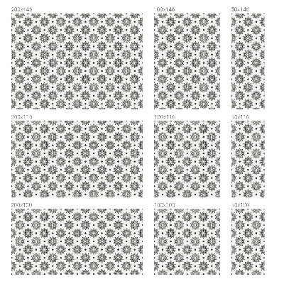 Frosted window film with stained glass pattern Classic rosettes