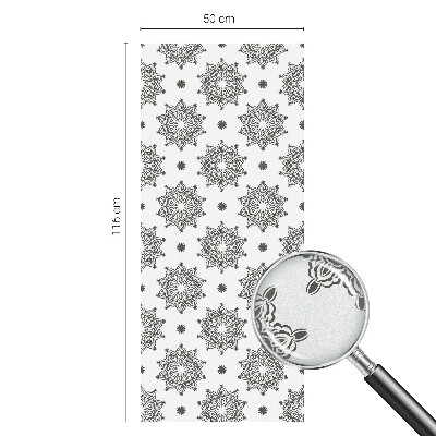 Frosted window film with stained glass pattern Classic rosettes