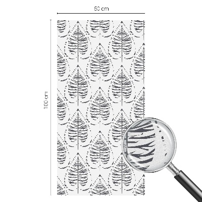 Coloured glass film for windows Leafy elegance