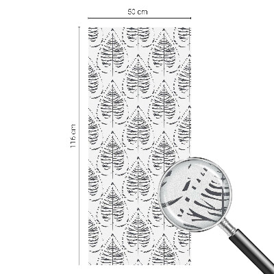 Coloured glass film for windows Leafy elegance