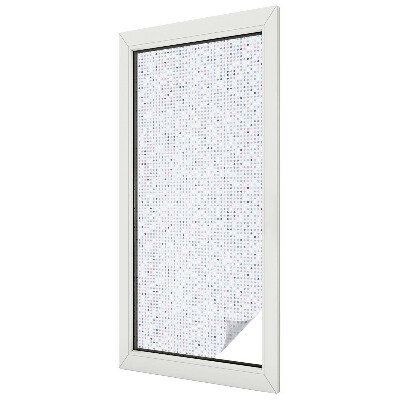 Frosted window film with stained glass pattern Pastel dots