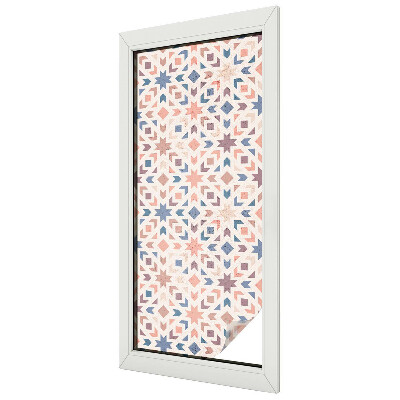 Frosted window film with stained glass pattern Colorful patterns