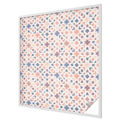 Frosted window film with stained glass pattern Colorful patterns