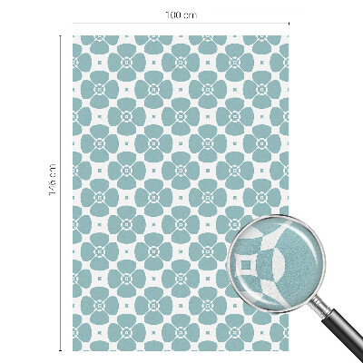 Privacy window film stained glass effect Floral symmetry