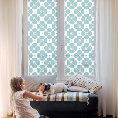 Privacy window film stained glass effect Floral symmetry