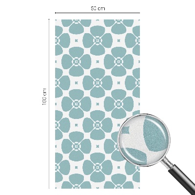 Privacy window film stained glass effect Floral symmetry