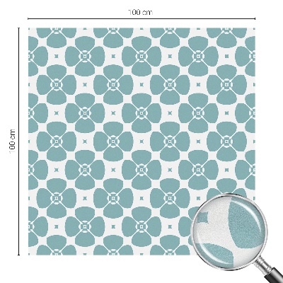 Privacy window film stained glass effect Floral symmetry