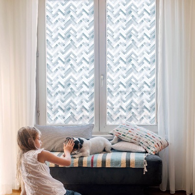 Decorative window film stained glass design Geometric pattern