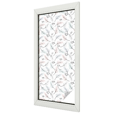 Coloured glass film for windows Plant leaves