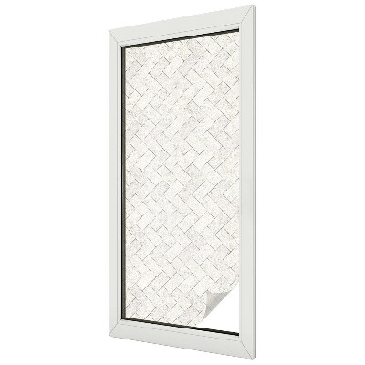 Patterned window film stained glass Herringbone motif