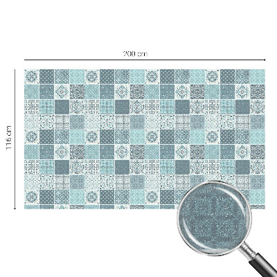 Frosted window film with stained glass pattern Boho tiles