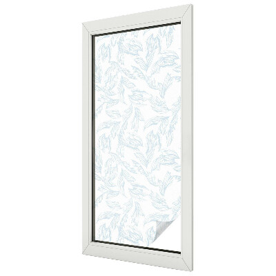 Decorative window film stained glass design Ethereal leaves