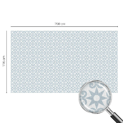 Patterned window film stained glass Blue ornaments