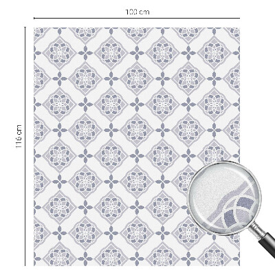 Privacy window film stained glass effect Floral rhombuses